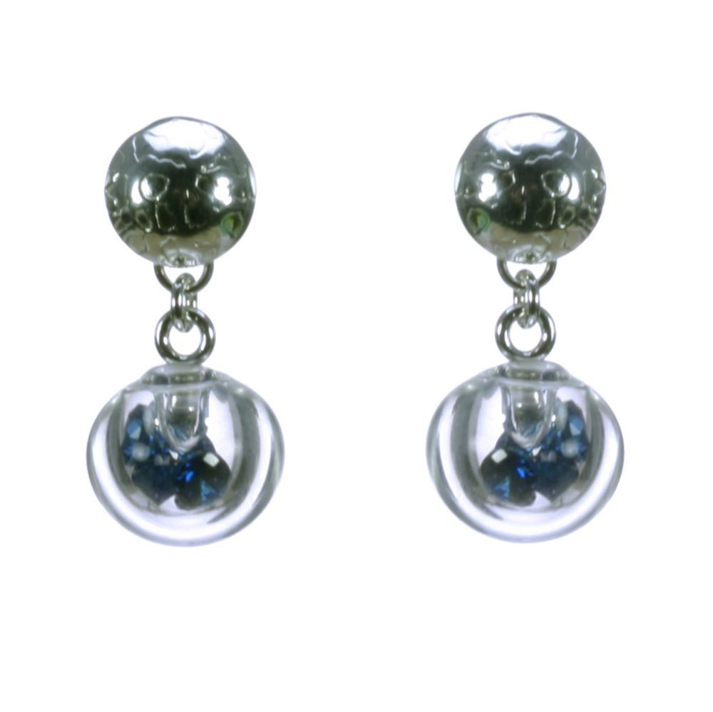 Sapphire CZ Stud Top Bubble Earrings Charlotte Verity